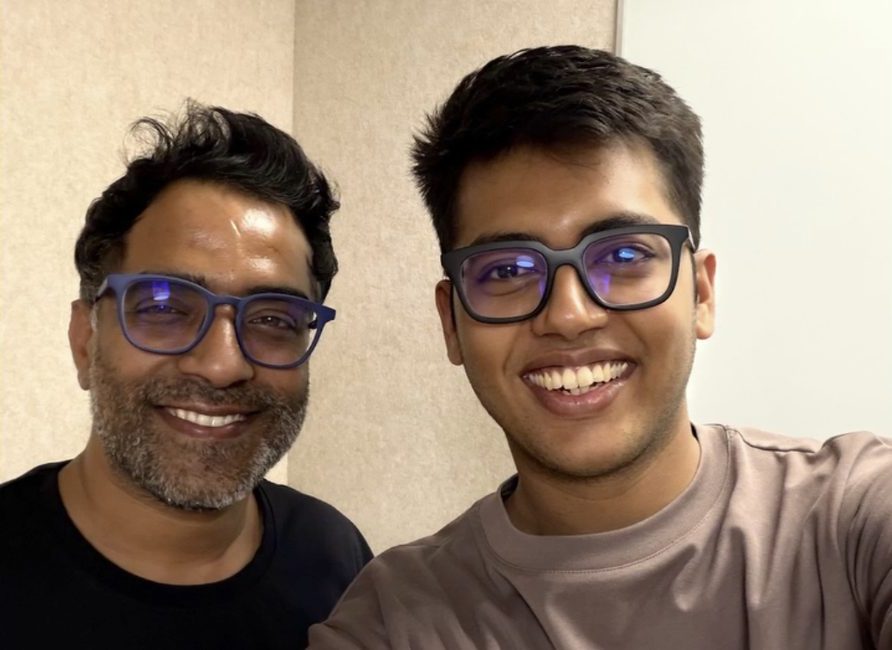 Selfie of Ishaan Godha with Mukund Jha, founder of Emergent AI